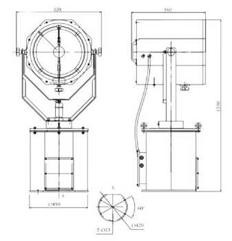 Marine Spherical Mercury Xenon Bulb Search Light4.jpg